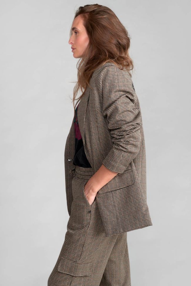 Houndstooth Zoyagi blazer