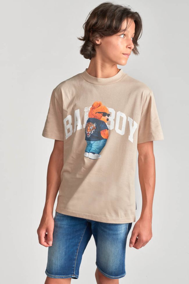 Beige printed Stenleybo t-shirt