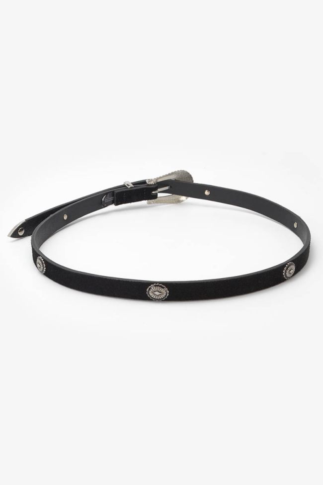 Black suede Muscari belt