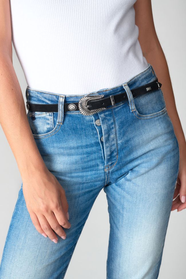 Black suede Muscari belt