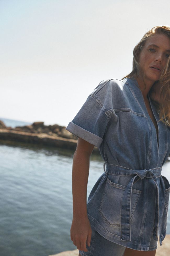 Blue denim Beocca kimono jacket