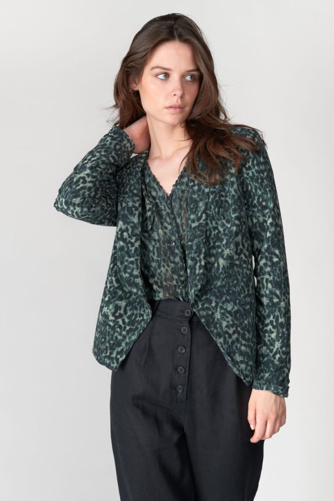 Leopard print Camote blazer