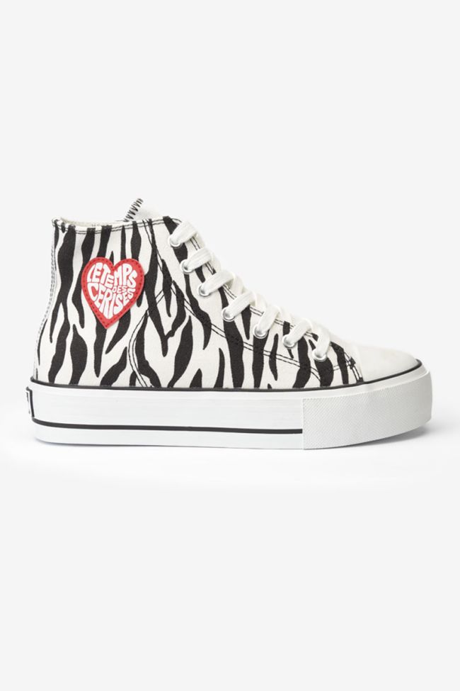 Dream zebra print high-top trainers