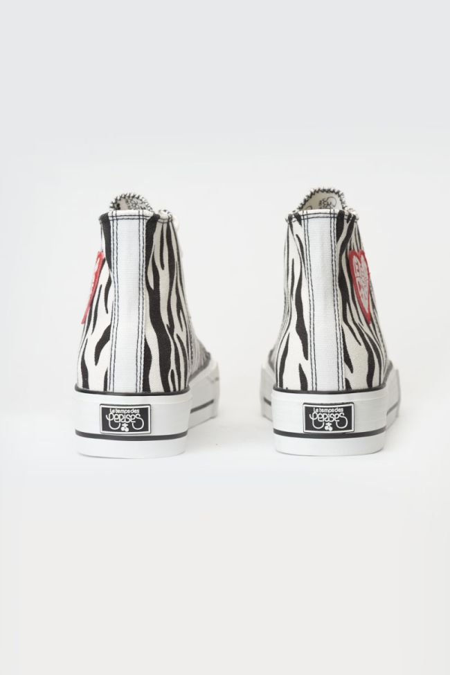 Dream zebra print high-top trainers