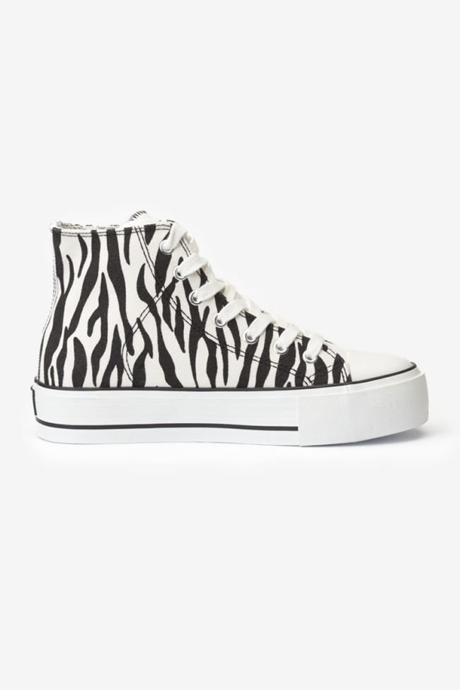 Dream zebra print high-top trainers