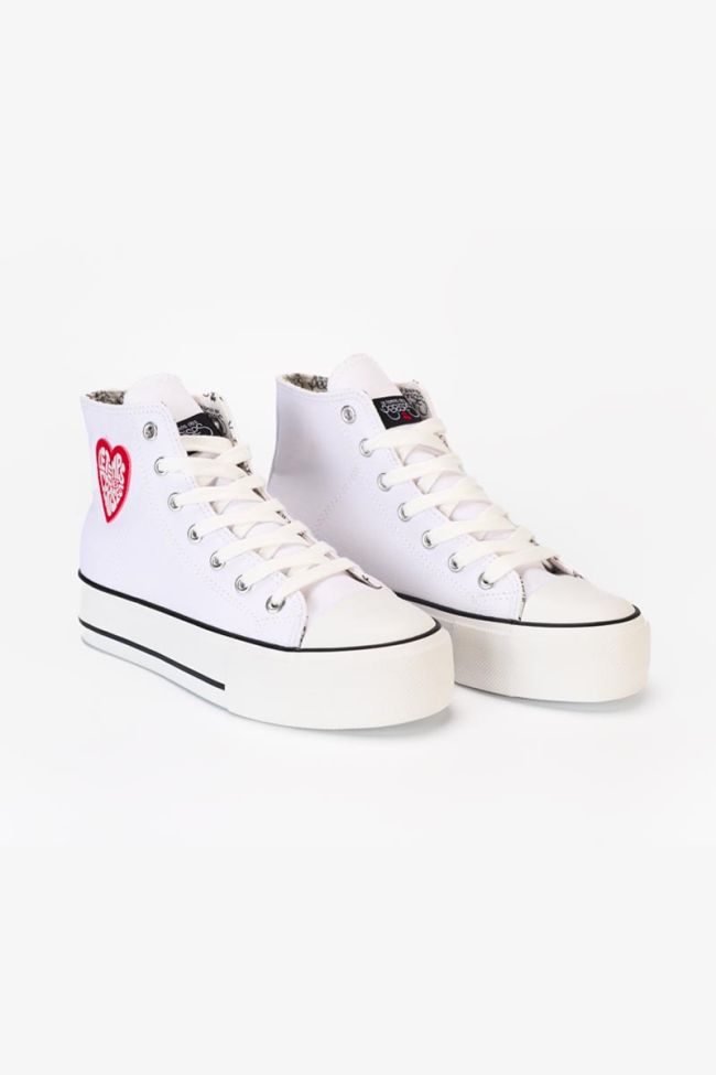 Dream white high-top sneakers