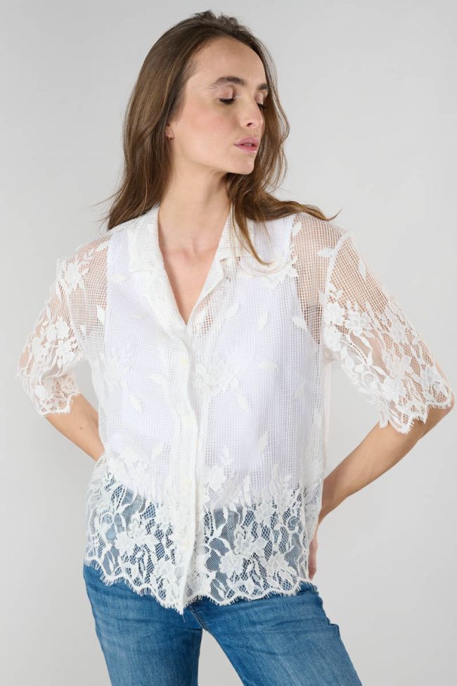 Glaieul white lace shirt