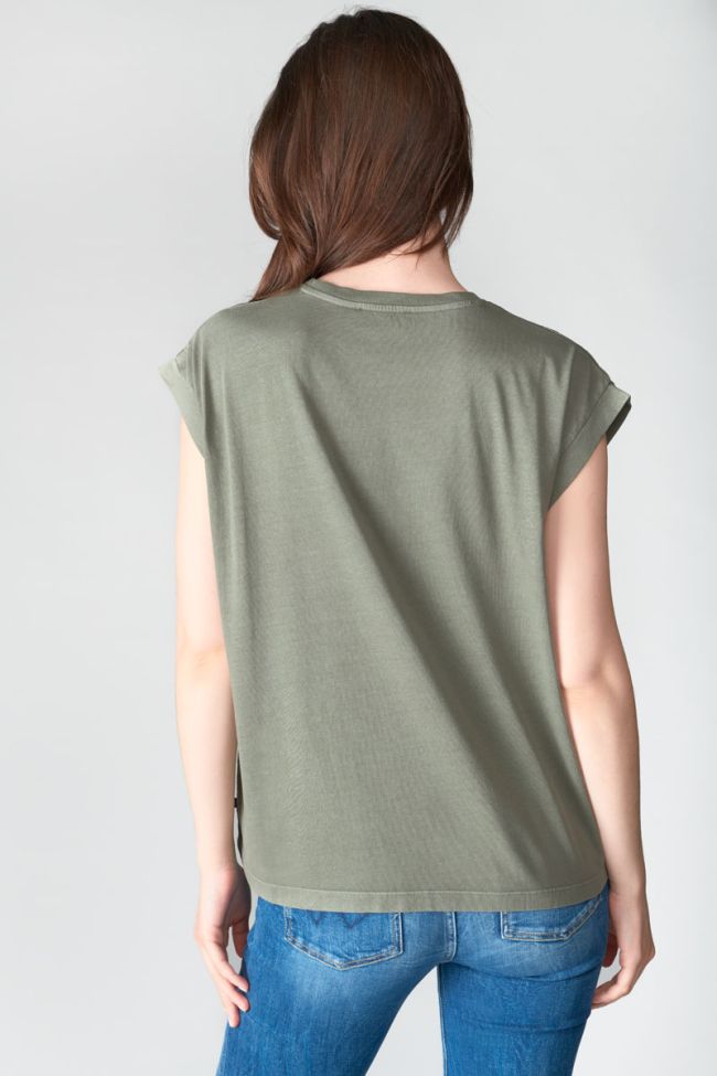 Khaki printed Hutch t-shirt