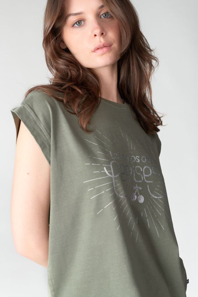 Khaki printed Hutch t-shirt