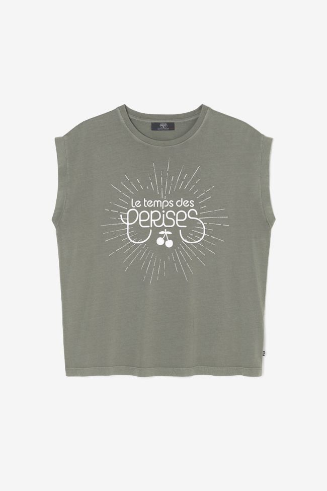 Khaki printed Hutch t-shirt