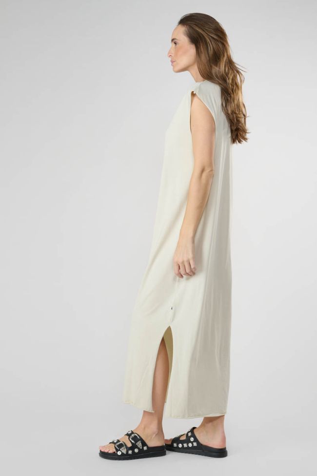 Cream Ixora maxi t-shirt dress