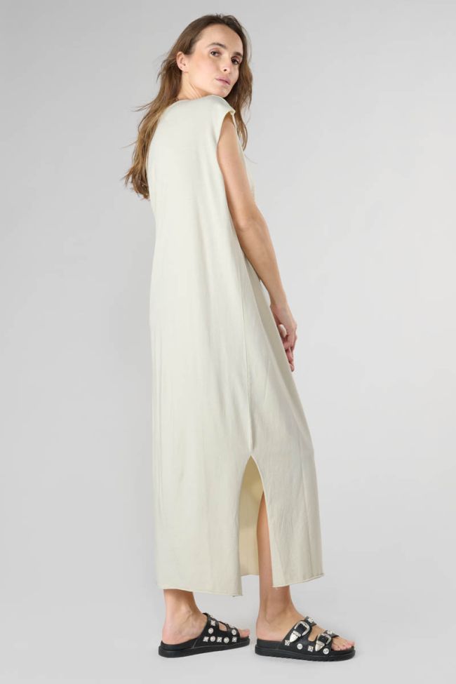 Cream Ixora maxi t-shirt dress