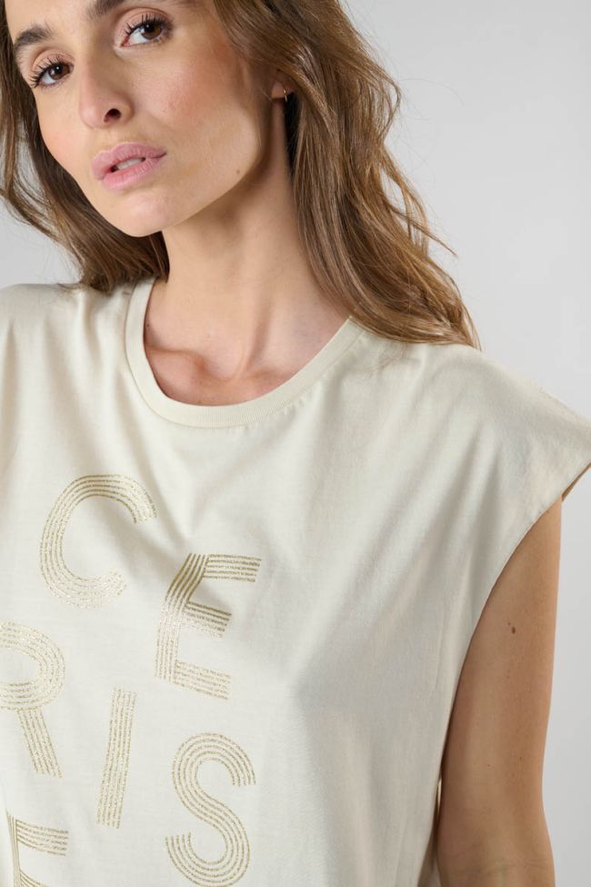 Cream Ixora maxi t-shirt dress