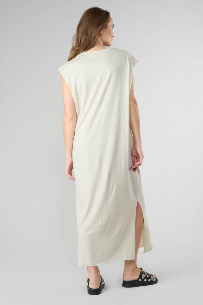 Cream Ixora maxi t-shirt dress