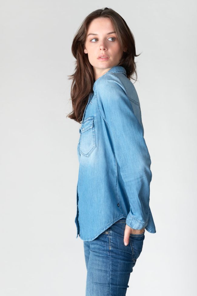 Faded blue denim Juanita shirt