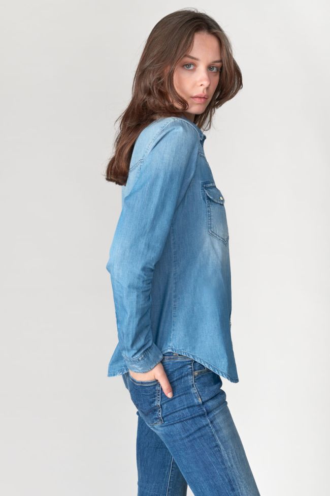 Faded blue denim Juanita shirt