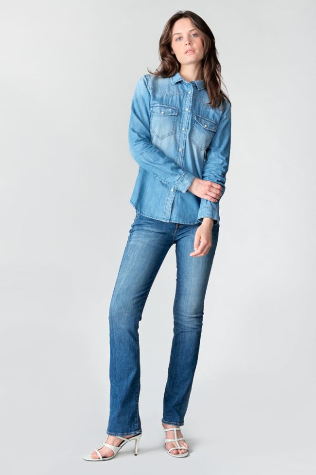 Faded blue denim Juanita shirt