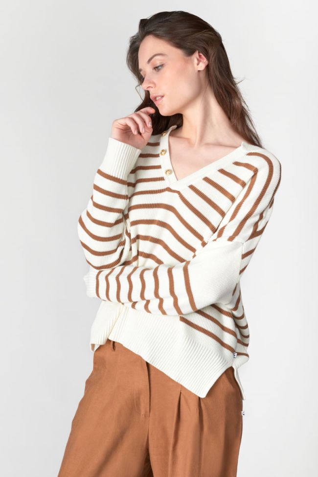 Brown striped Lobelie jumper