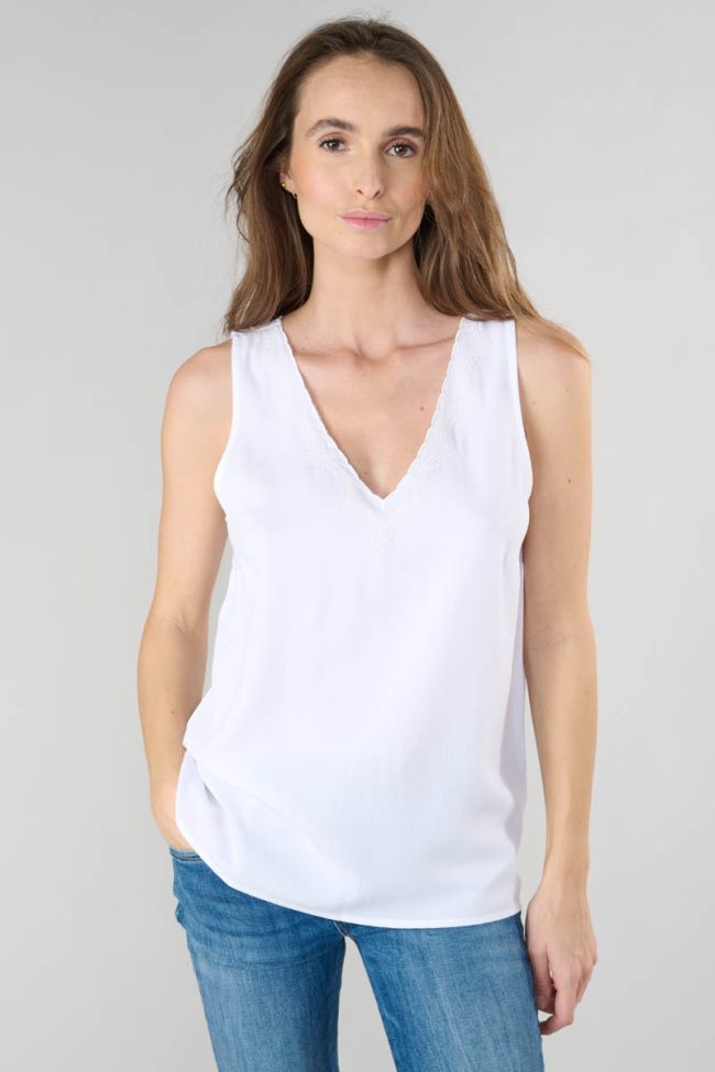 White Tencel Marjoli top