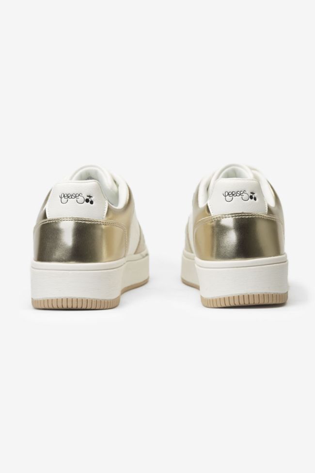 Marly white and gold trainers