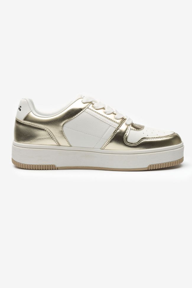 Marly white and gold trainers