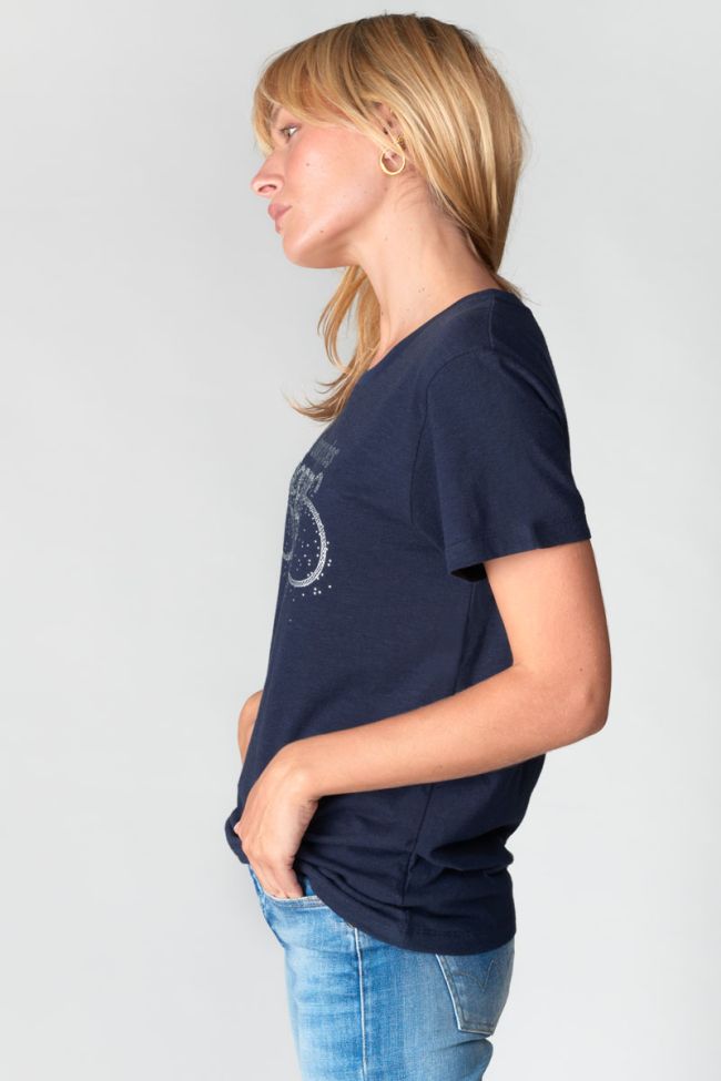 Midnight blue printed Marty t-shirt