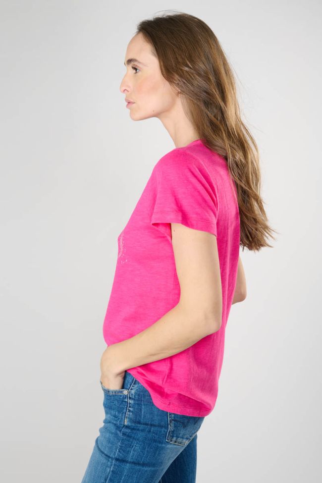 Fuchsia printed Marty t-shirt
