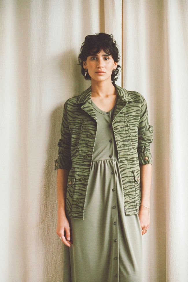 Zebra print denim Mili jacket