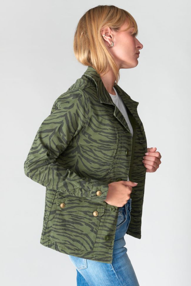 Zebra print denim Mili jacket