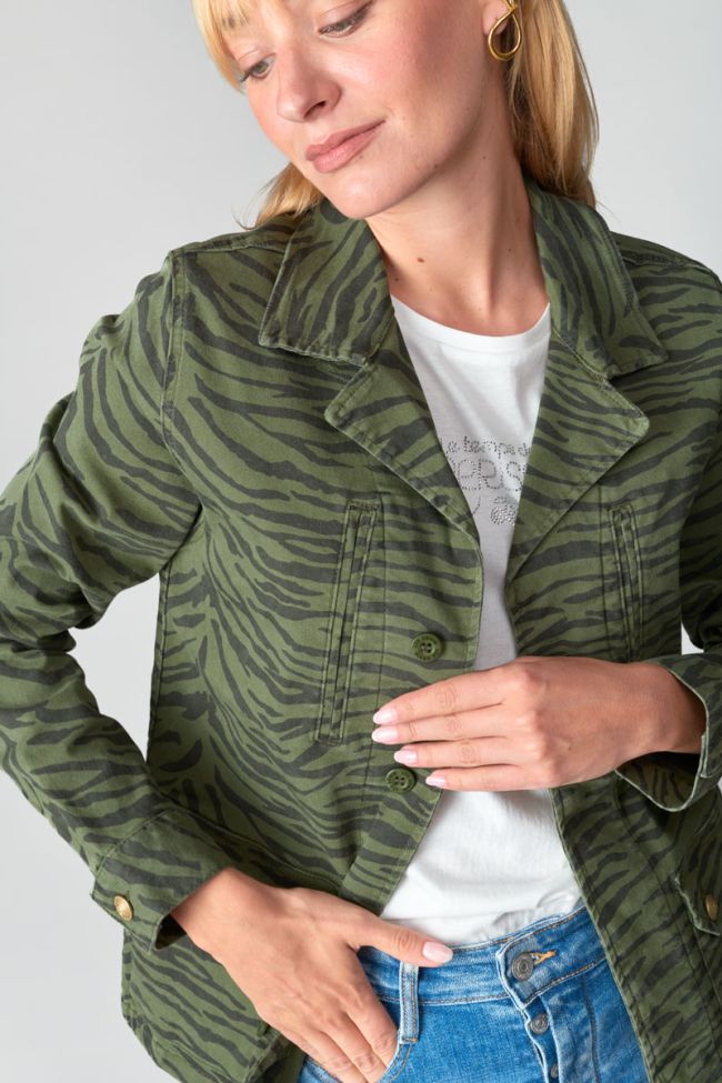 Zebra print denim Mili jacket