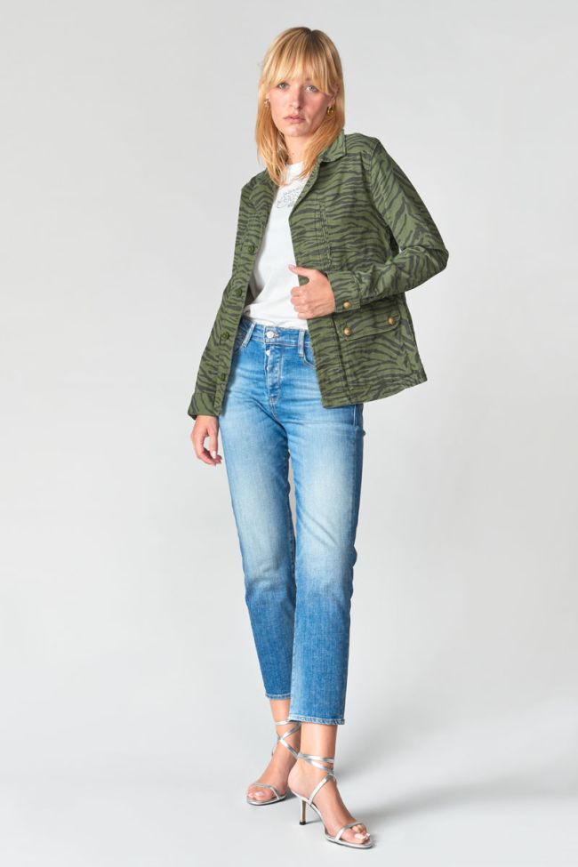 Zebra print denim Mili jacket