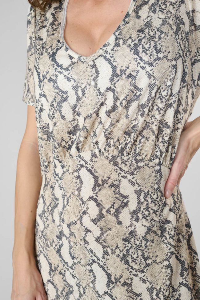 Orient python print maxi dress