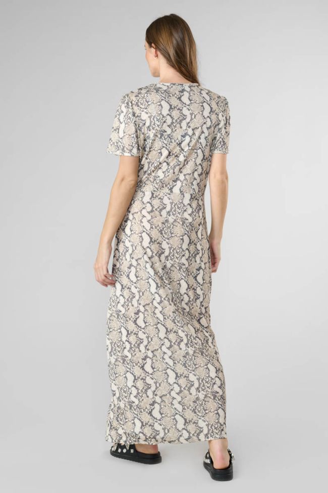 Orient python print maxi dress