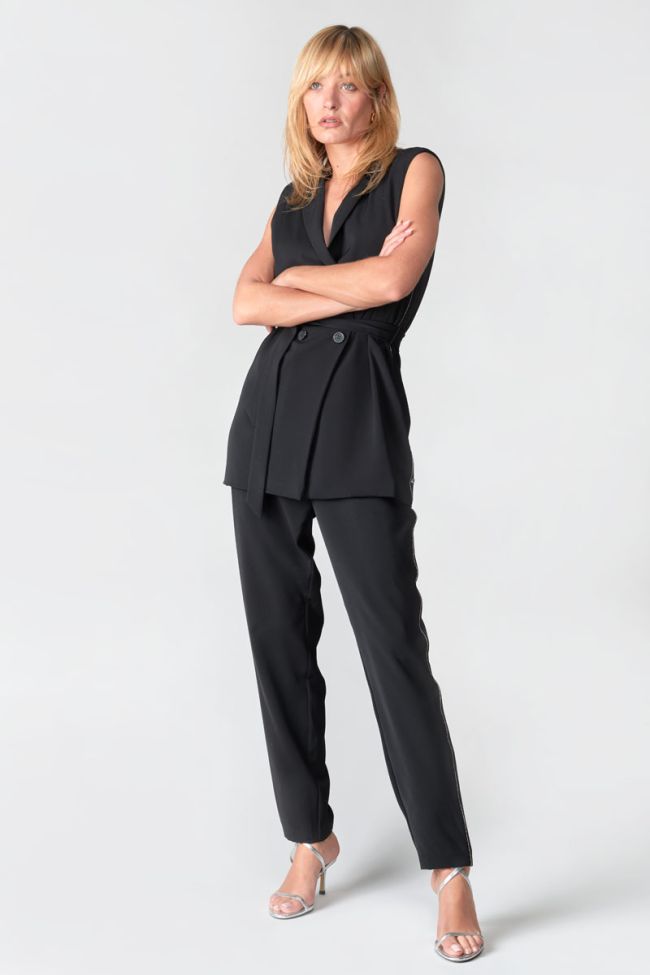 Black Oxalis sleeveless blazer
