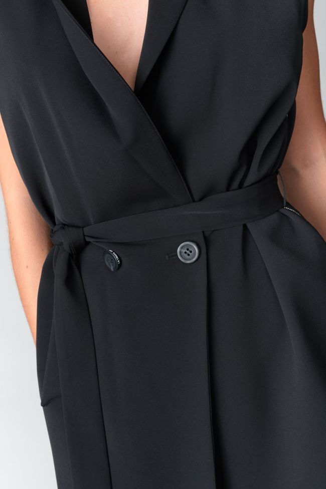 Black Oxalis sleeveless blazer