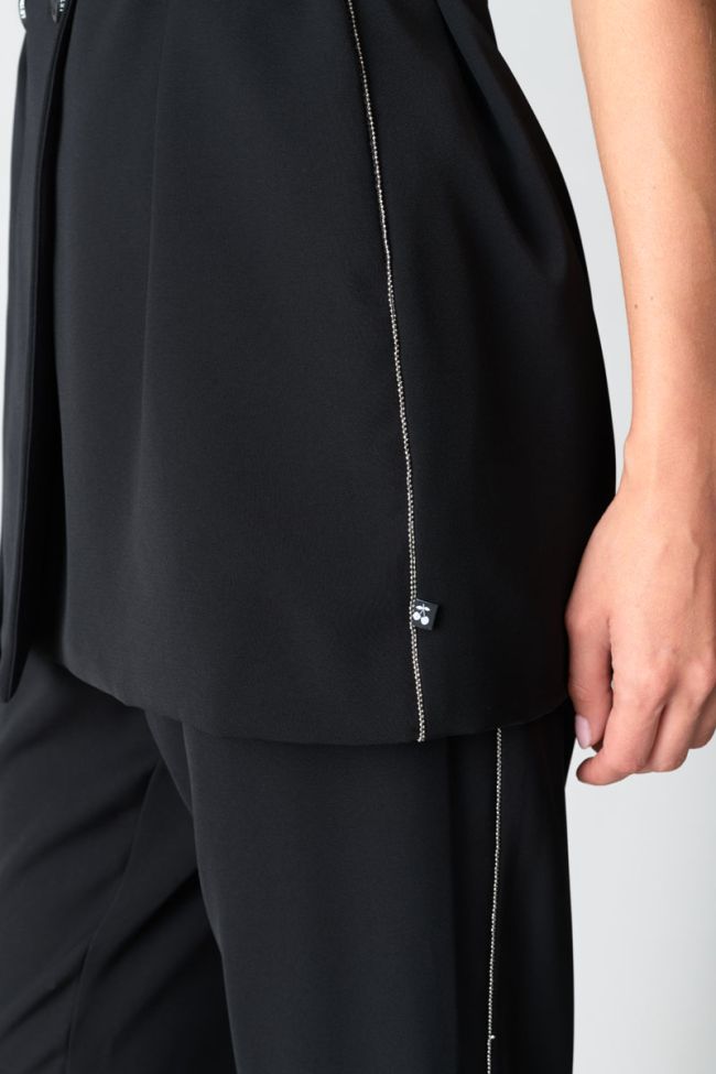 Black Oxalis sleeveless blazer