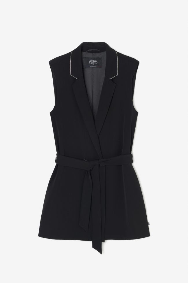 Black Oxalis sleeveless blazer