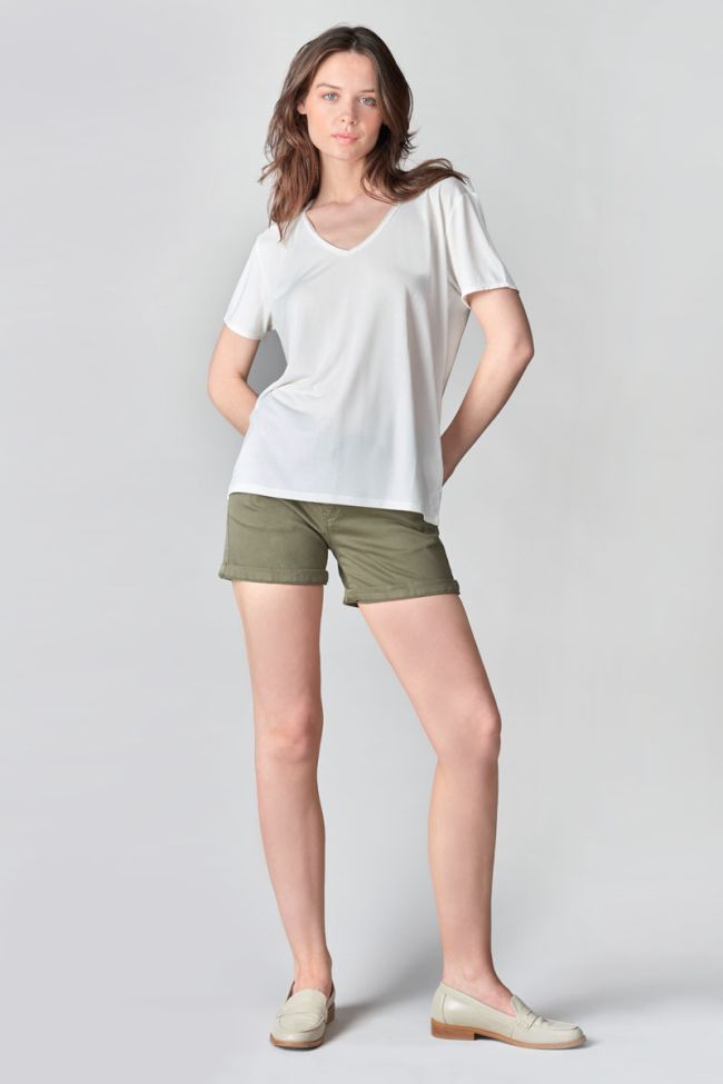 White embroidered Parodia t-shirt