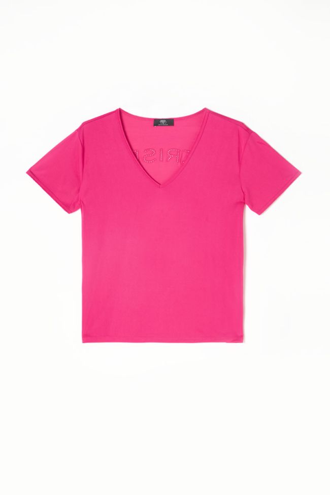 Fuchsia embroidered Parodia t-shirt