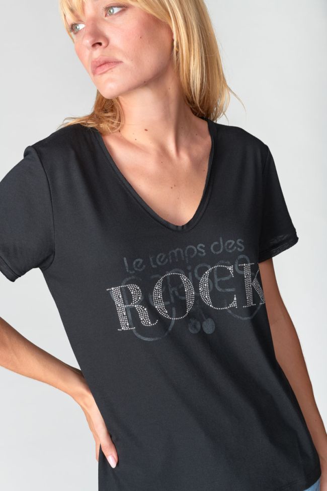 Black printed Quinn t-shirt