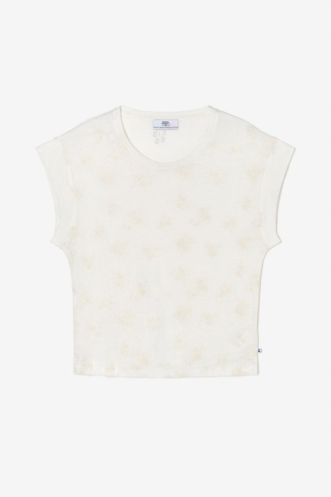 Cream embroidered Tremier t-shirt