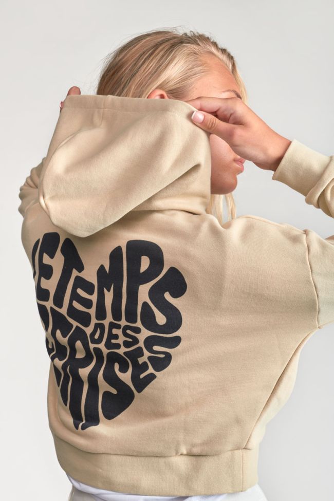 Beige Edanagi cropped sweatshirt