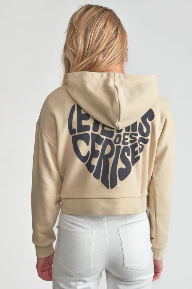 Beige Edanagi cropped sweatshirt