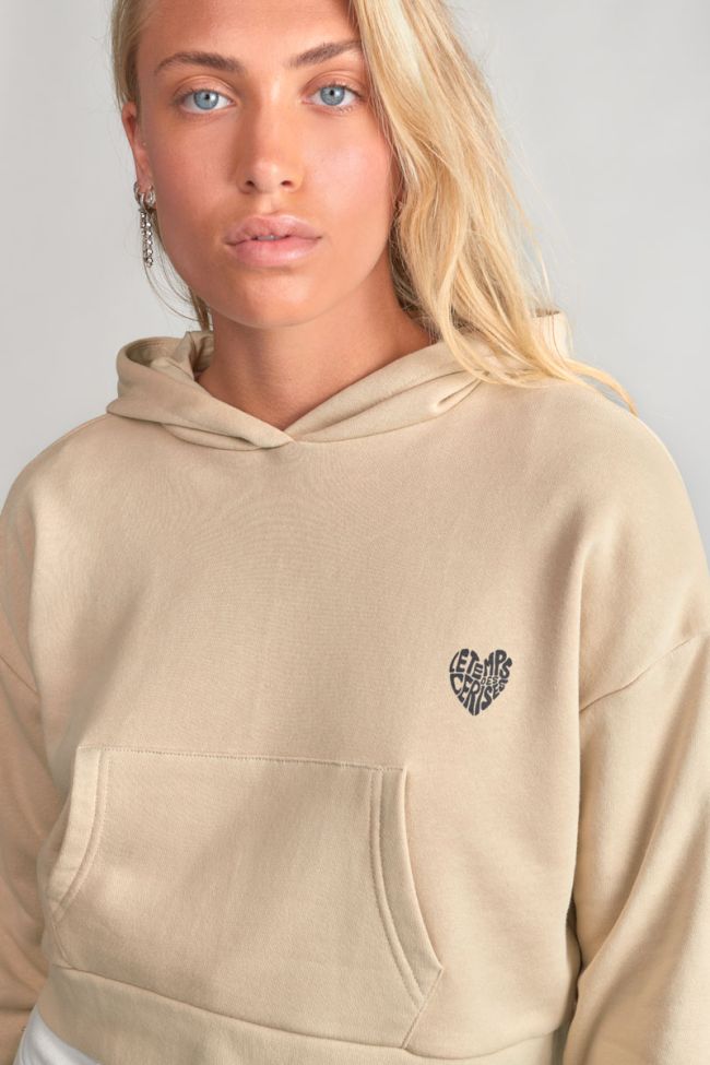 Beige Edanagi cropped sweatshirt