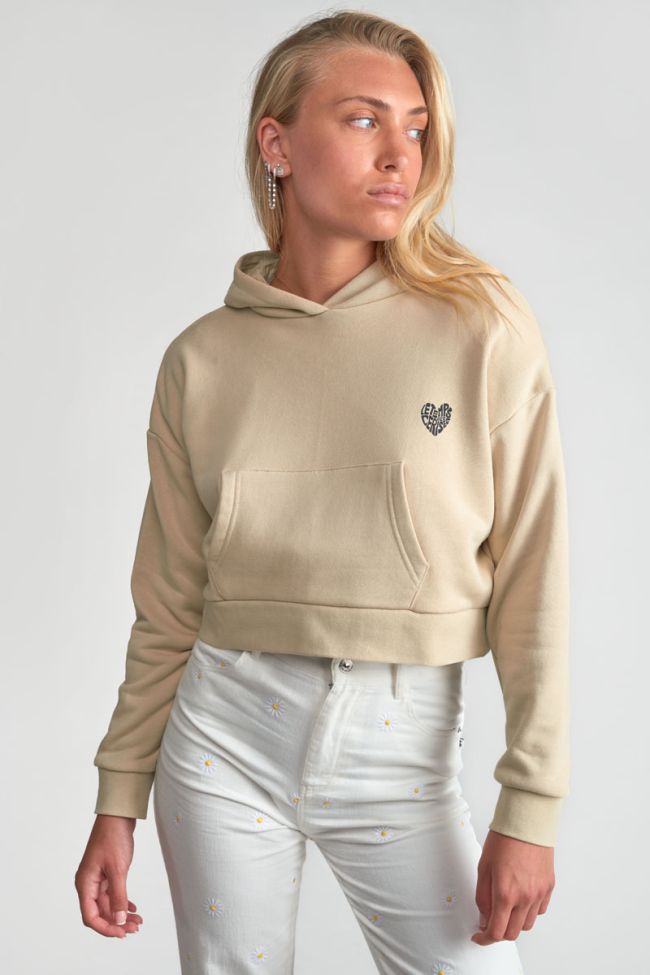 Beige Edanagi cropped sweatshirt