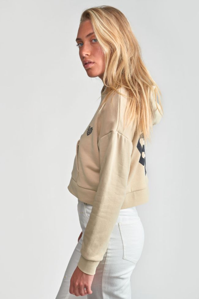 Beige Edanagi cropped sweatshirt