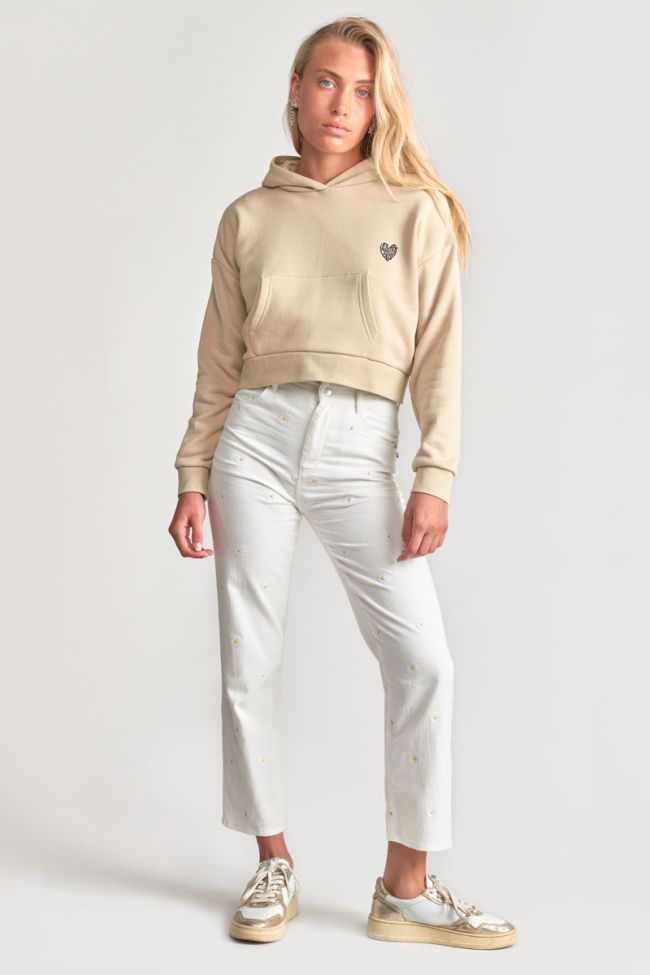 Beige Edanagi cropped sweatshirt
