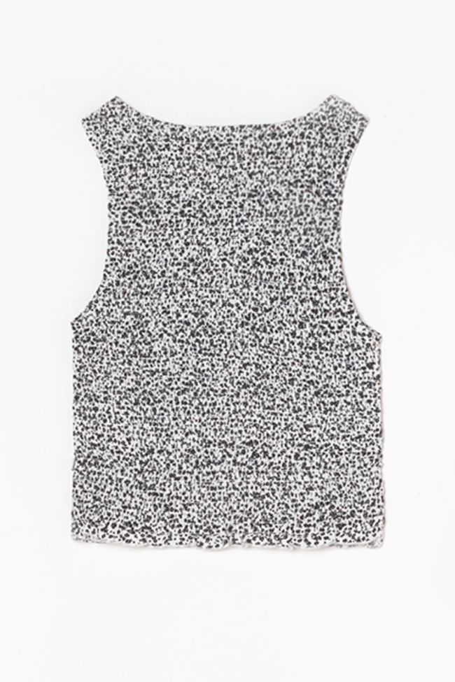 Black and white floral patterned Elgagi top