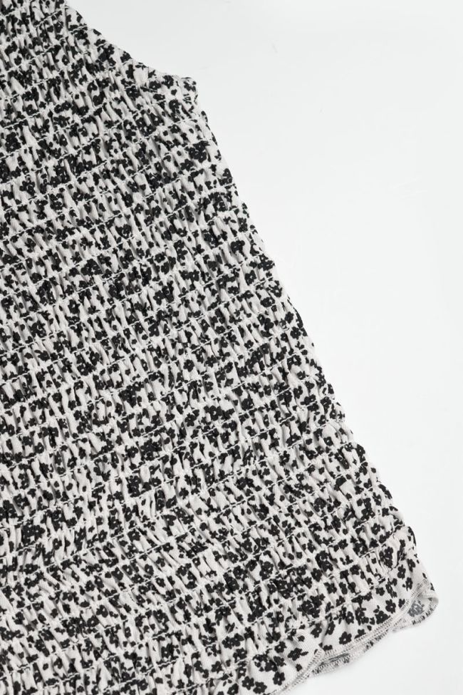 Black and white floral patterned Elgagi top