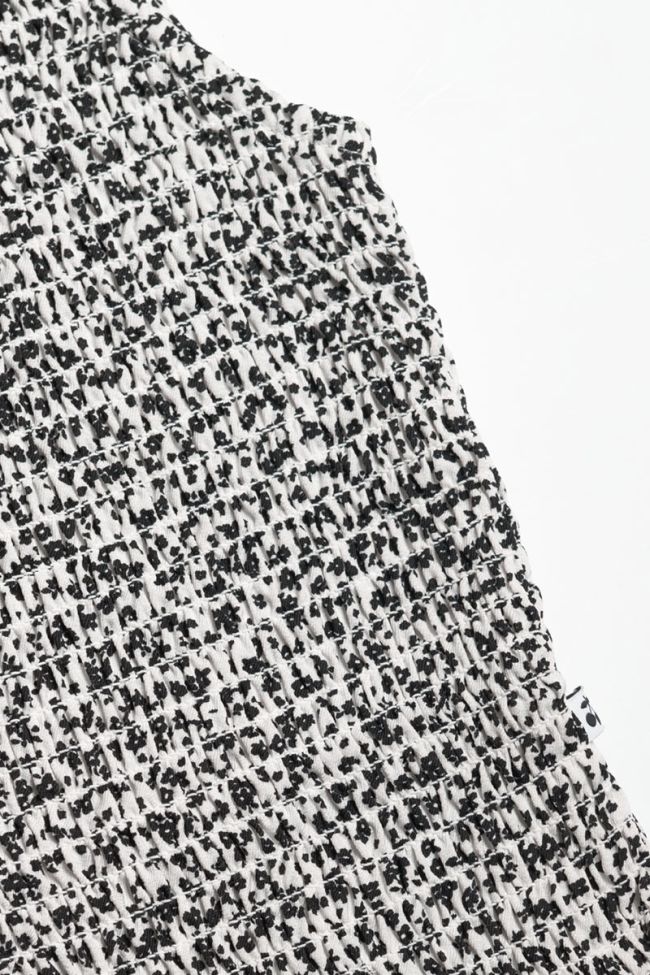 Black and white floral patterned Elgagi top